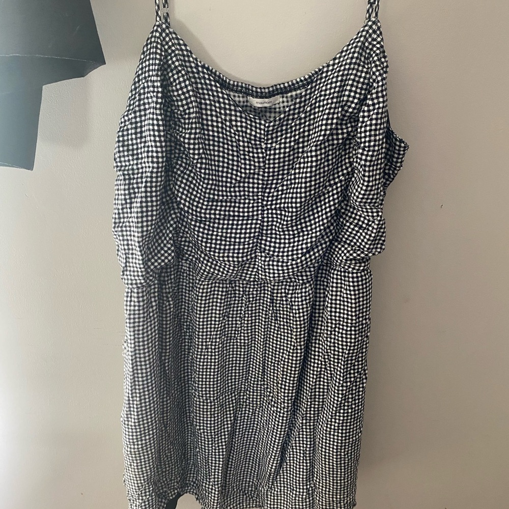 Maurices Black and White Gingham Dress